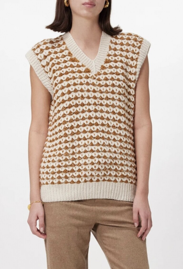 Harago Jacquard-knit wool sweater vest